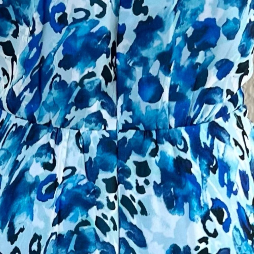 Joseph Ribkoff Water Color Asymmetrical Dress - Picture 8 of 14